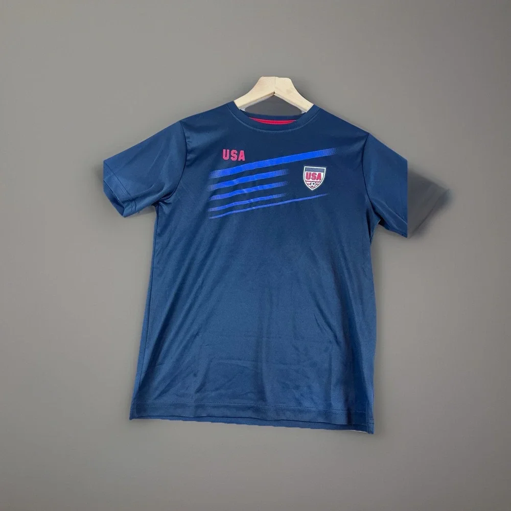 Striker Mens Navy Blue‎ Athletic Short Sleeve Size Large.
